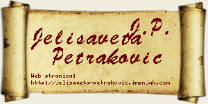 Jelisaveta Petraković vizit kartica